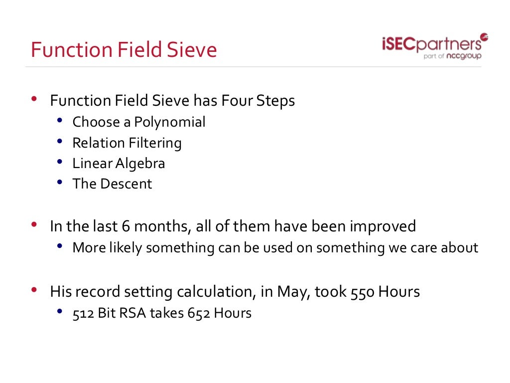 Function Field Sieve has
