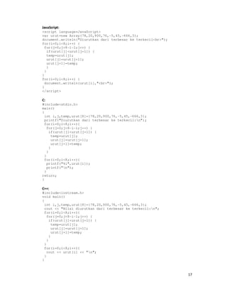 Bahasa Pemrograman dan Script | PDF
