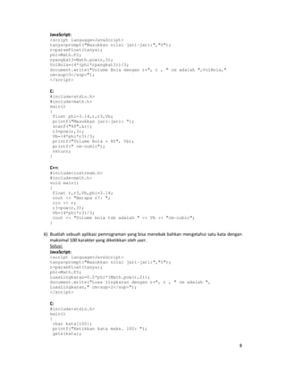 Bahasa Pemrograman dan Script | PDF