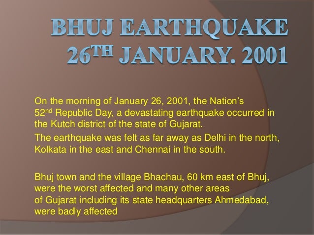 Bhuj earthquake intensity picture