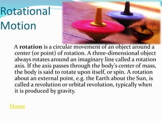 Revolving Motion Example Science Presentation on Motion | PPTX