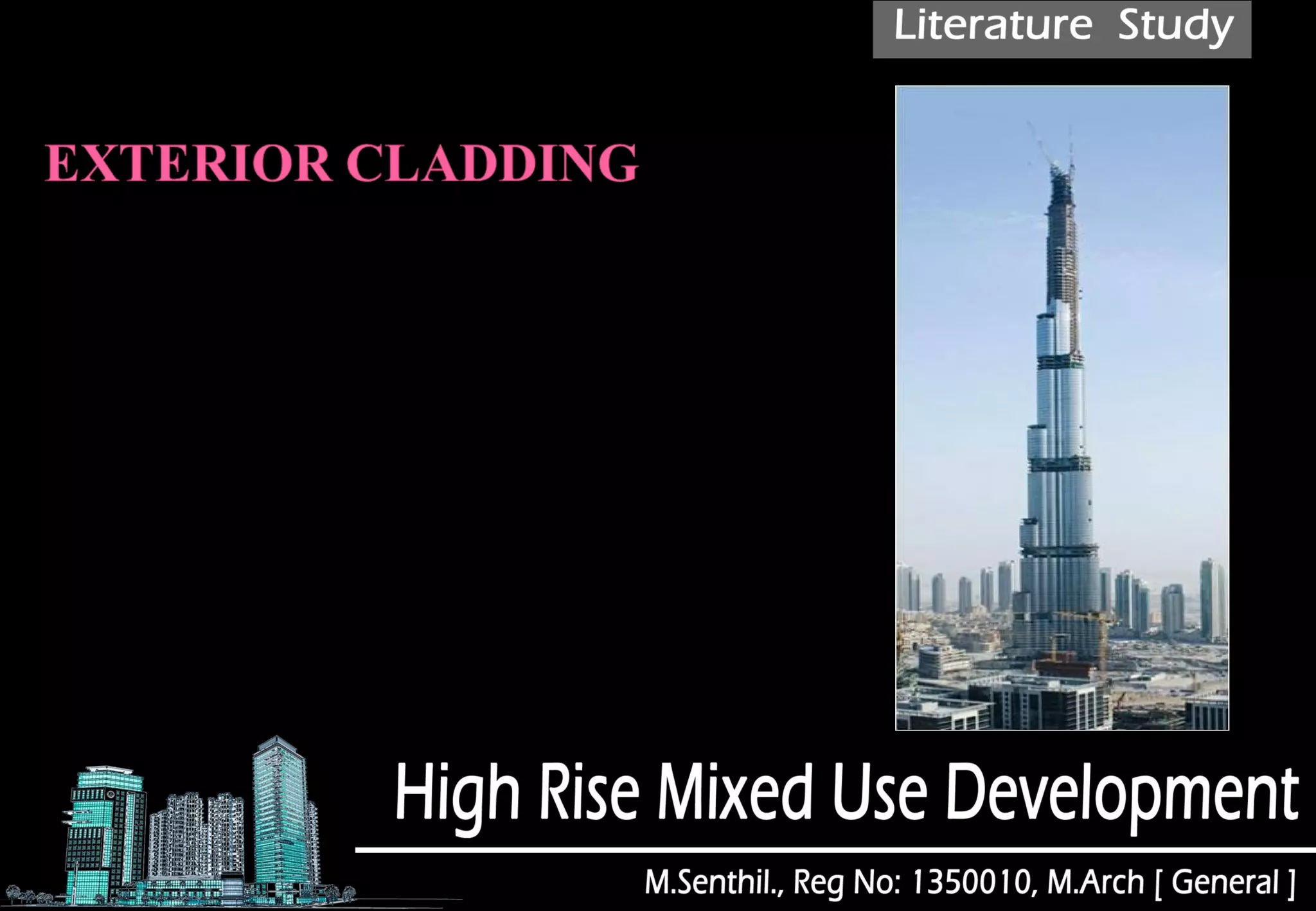 The exterior cladding is comprised of reflective glazing
with aluminum and textured stainless steel spandrel
panels and stainless steel vertical tubular fins.
Close to 26,000 glass panels, each individually hand-cut,
were used.
The cladding system is designed to withstand Dubai's
extreme summer heat.
 