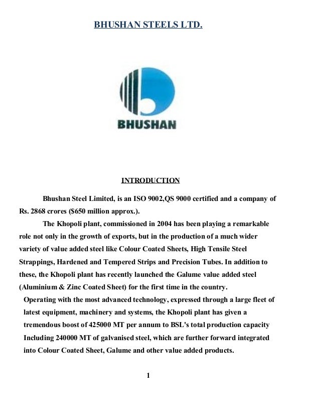 Bhushan steel limited