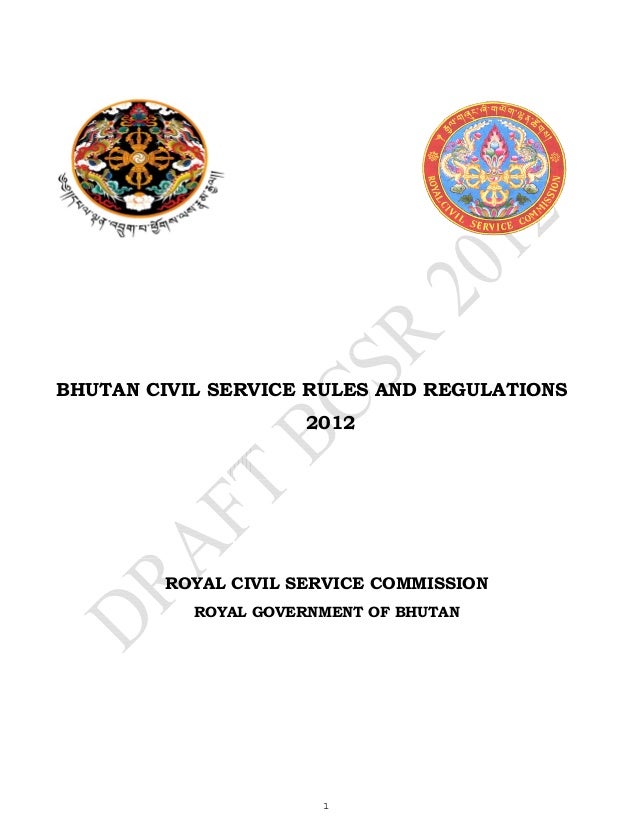 Bhutan civil service regulations 2012