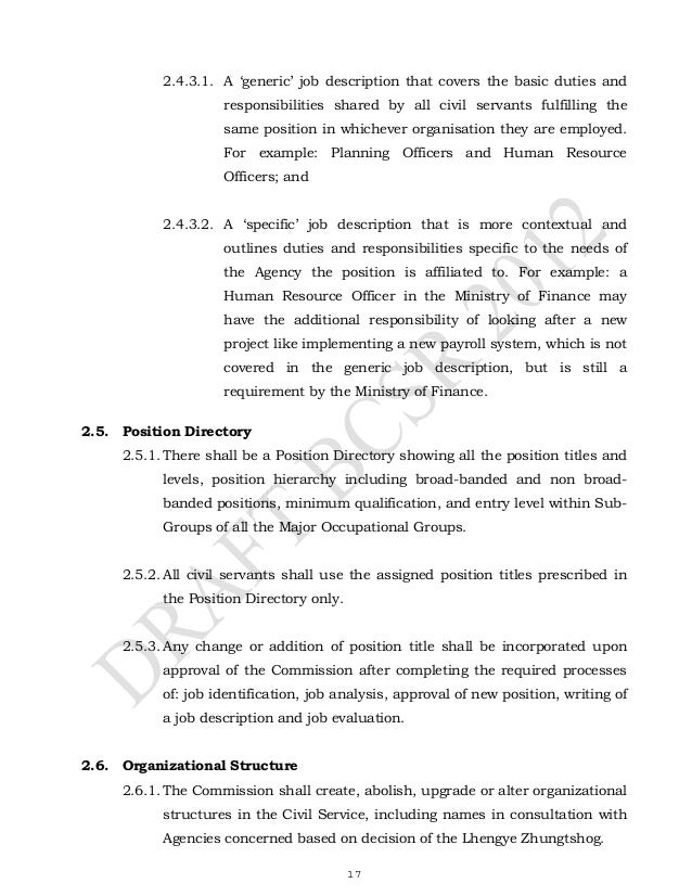 Civil Service Civil Service Job Descriptions Civil Service Civil Service Job Descriptions