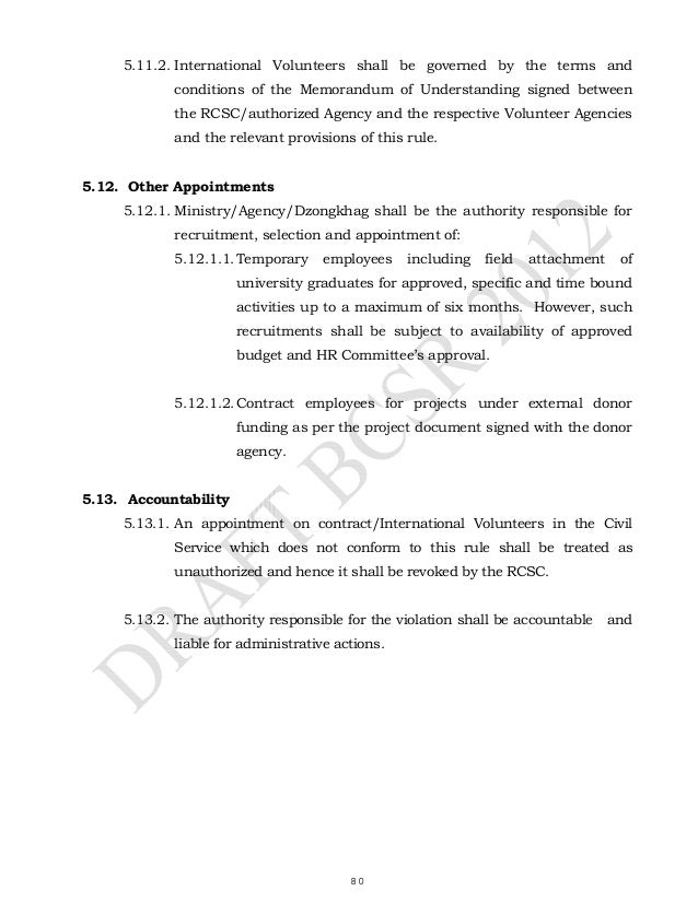 Bhutan civil service regulations 2012