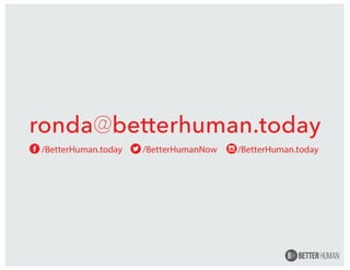 Better Human - It's a Full-Time Job by Ronda Conger
