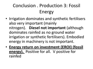 Conclusions. Mills
• Modern rice mills highly mechanised, so
capital a key component
• Biomass emissions likely to be more...