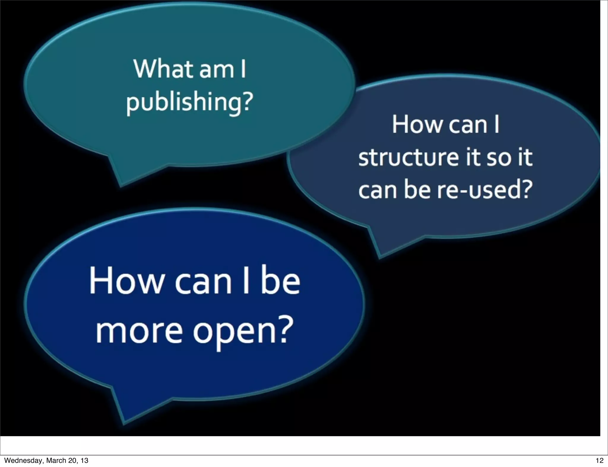 Wednesday, March 20, 13   12
 