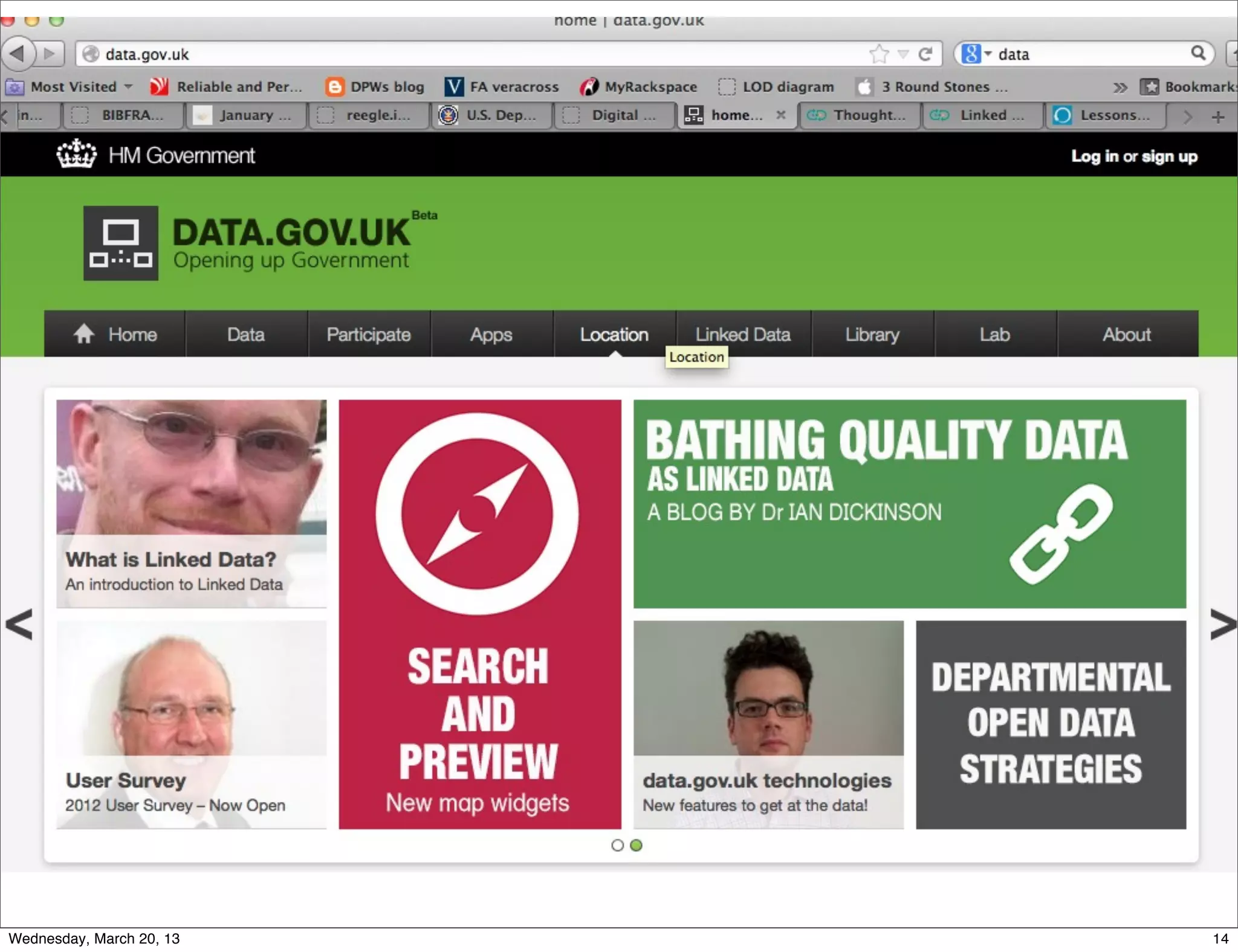 Wednesday, March 20, 13   14
 