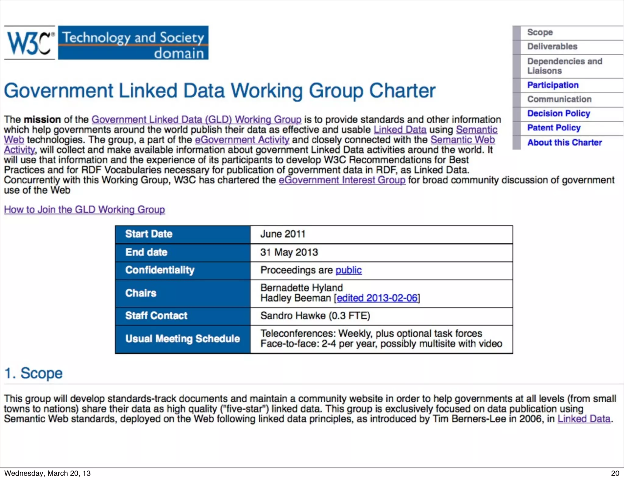 Wednesday, March 20, 13   20
 