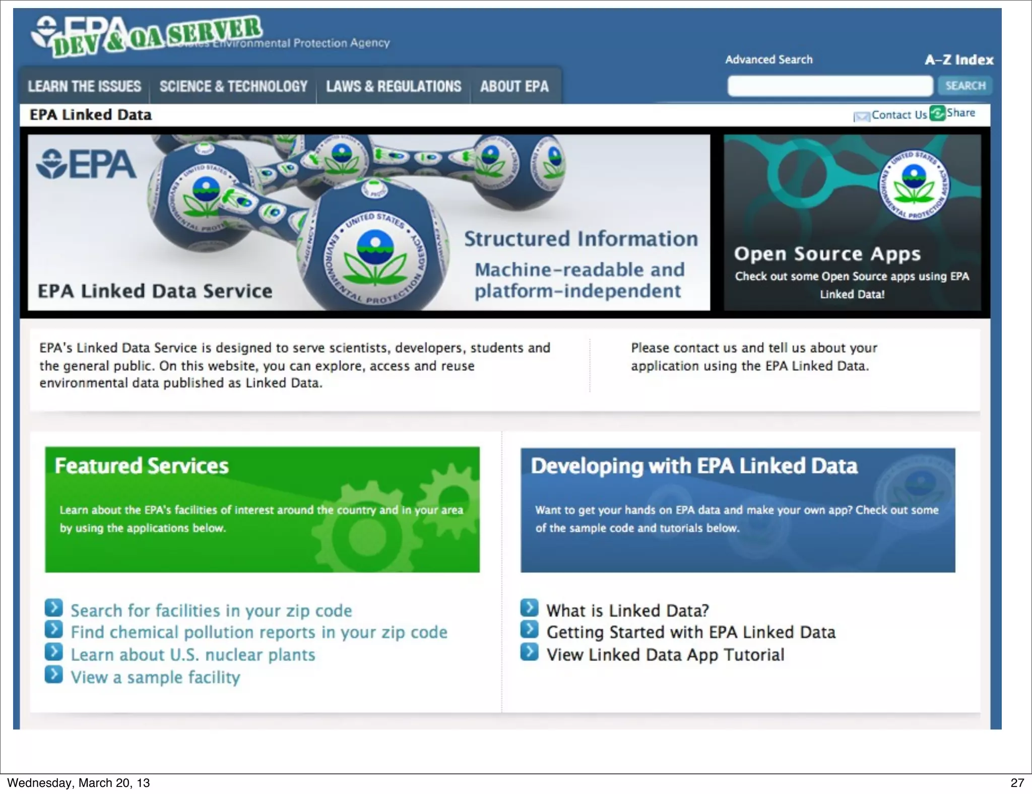 Wednesday, March 20, 13   27
 