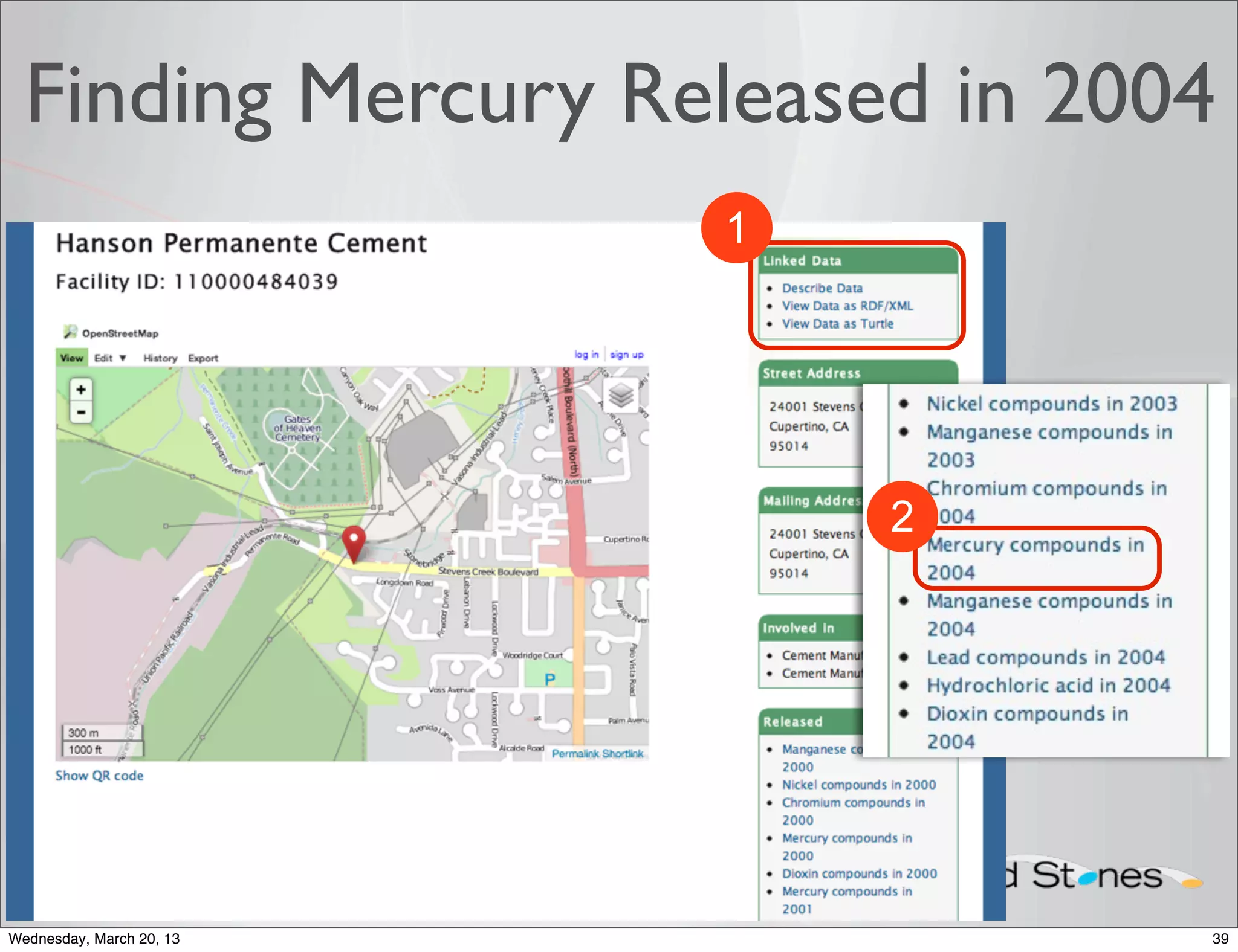 Finding Mercury Released in 2004
                          1




                              2




Wednesday, March 20, 13           39
 