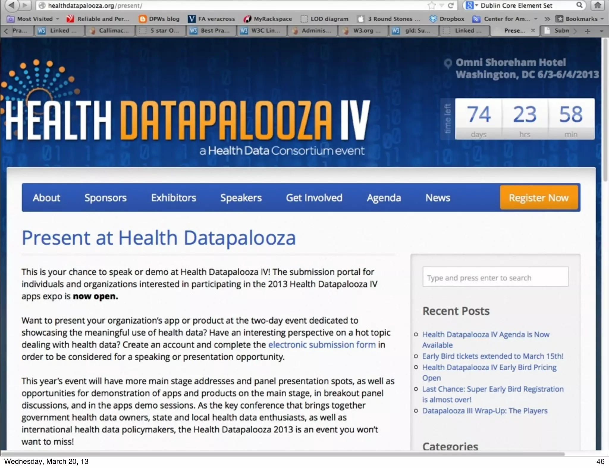 Wednesday, March 20, 13   46
 