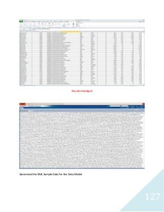 127 
Results Abridged 
Generated the XML Sample Data for the Data Model 
 