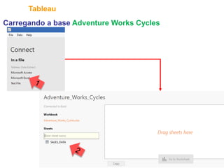 25
Tableau
Carregando a base Adventure Works Cycles
 