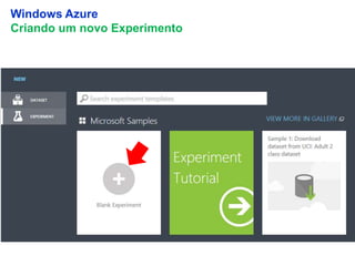 10
Windows Azure
Criando um novo Experimento
 