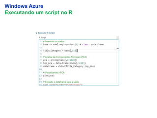 23
Windows Azure
Executando um script no R
 