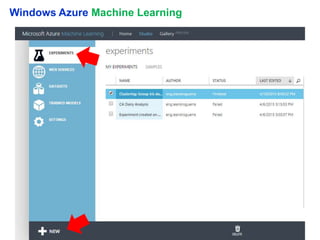 9
Windows Azure Machine Learning
 