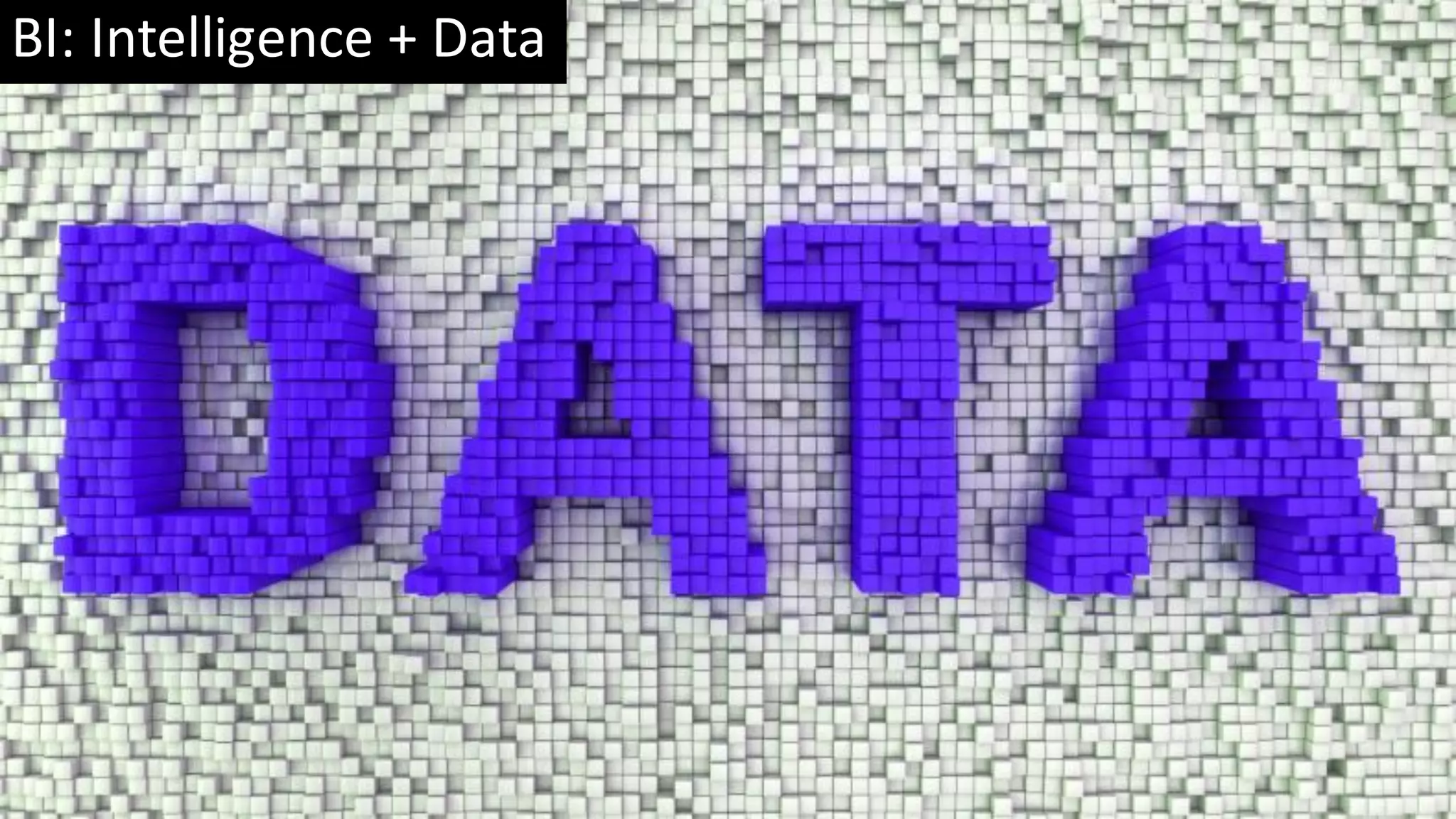 BI: Intelligence + Data