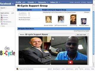 Bi-Cycle Support Group
Bi-Cycle Group Info

The

Bi-Cycle Chat Room

People in Bi-Cycle Support Group

-Community Educatio...