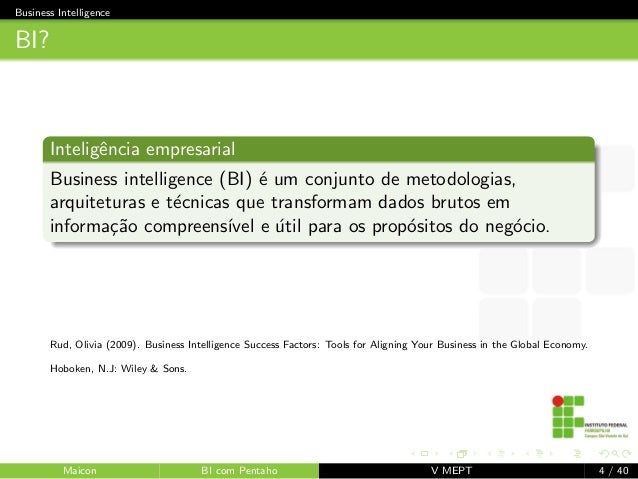 Business Intelligence Com Pentaho
