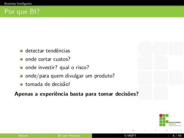 Business Intelligence Com Pentaho
