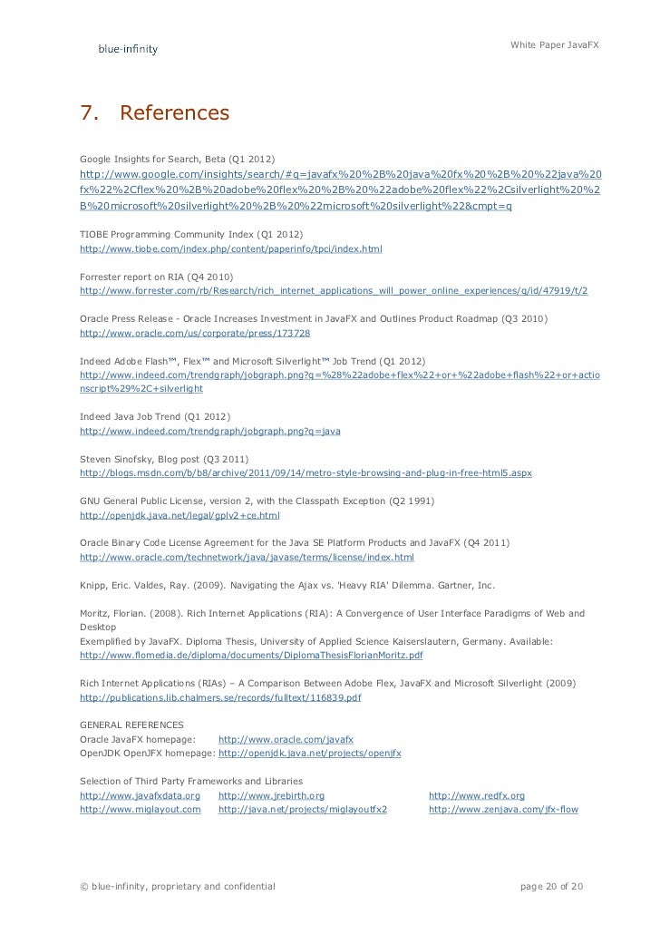 Blue Infinity White Paper On Javafx By Jan Stenvall