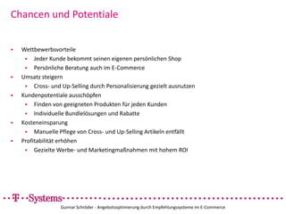 Collaborative Filtering – User-based am BeispielGunnar Schröder - Angebotsoptimierung durch Empfehlungssysteme im E-CommerceZu schätzen ist die Bewertung bzw. die Kaufwahrscheinlichkeit eines gegebenen Nutzers für den Item 5