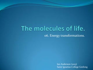 Ian Anderson (2013)
Saint Ignatius College Geelong
06. Energy transformations.
 