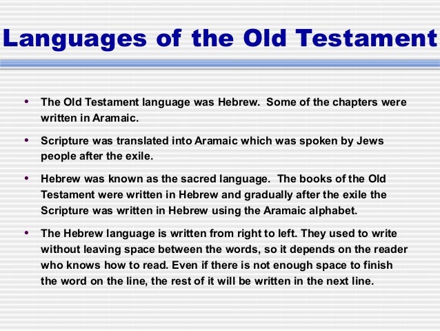 Bi 108 Ppt Of Old Testament