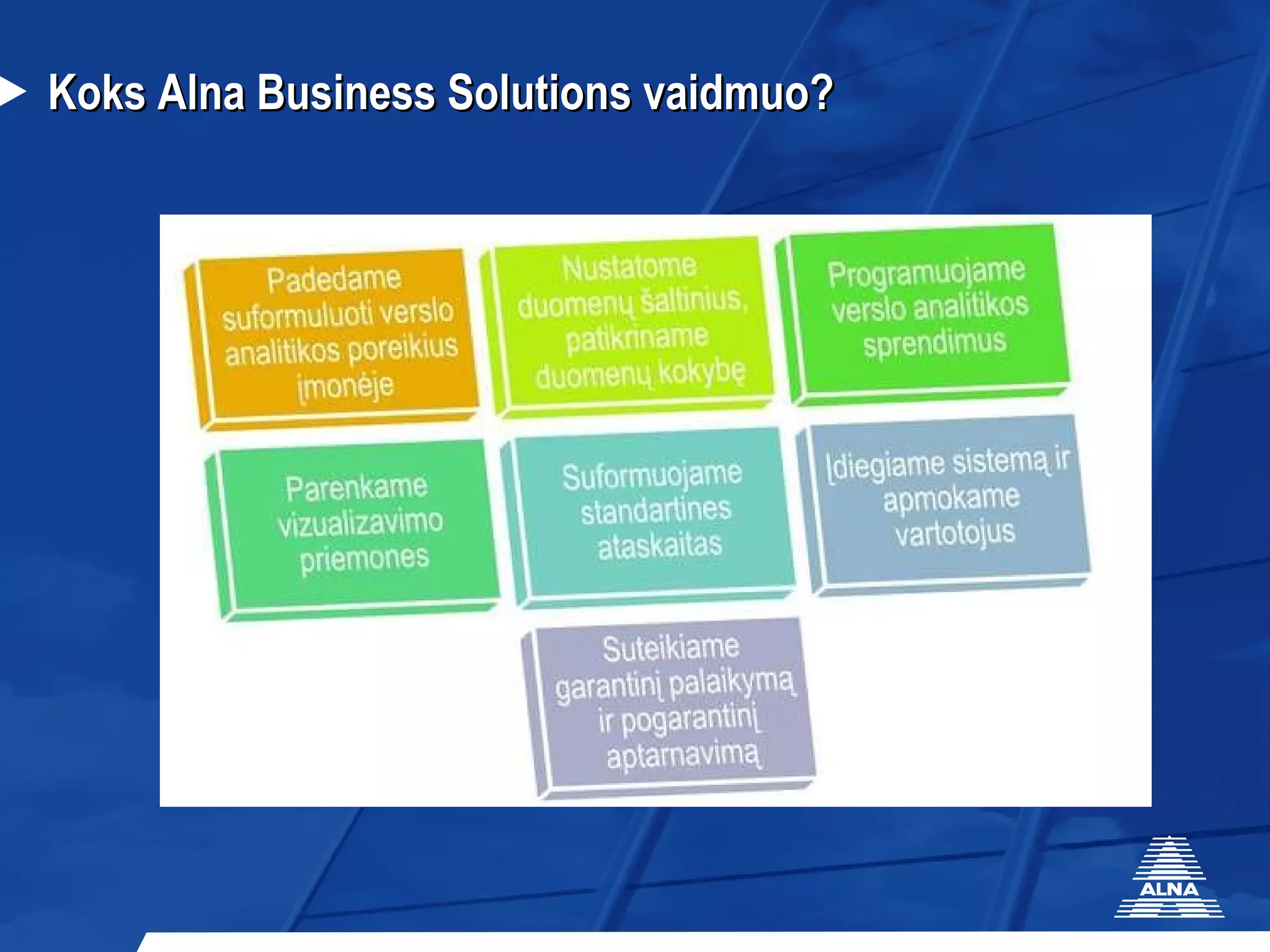 Koks Alna Business Solutions vaidmuo? 