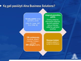 K ą gali pasiūlyti Alna Business Solutions? 