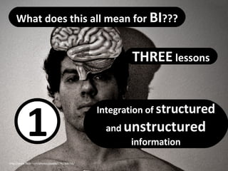 Integration of  structured  and  unstructured  information http://www.flickr.com/photos/padda/2742368766/ What does this a...