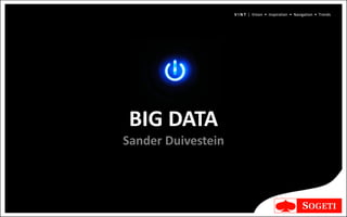 V I N T | Vision • Inspiration • Navigation • Trends




 BIG DATA
Sander Duivestein
 