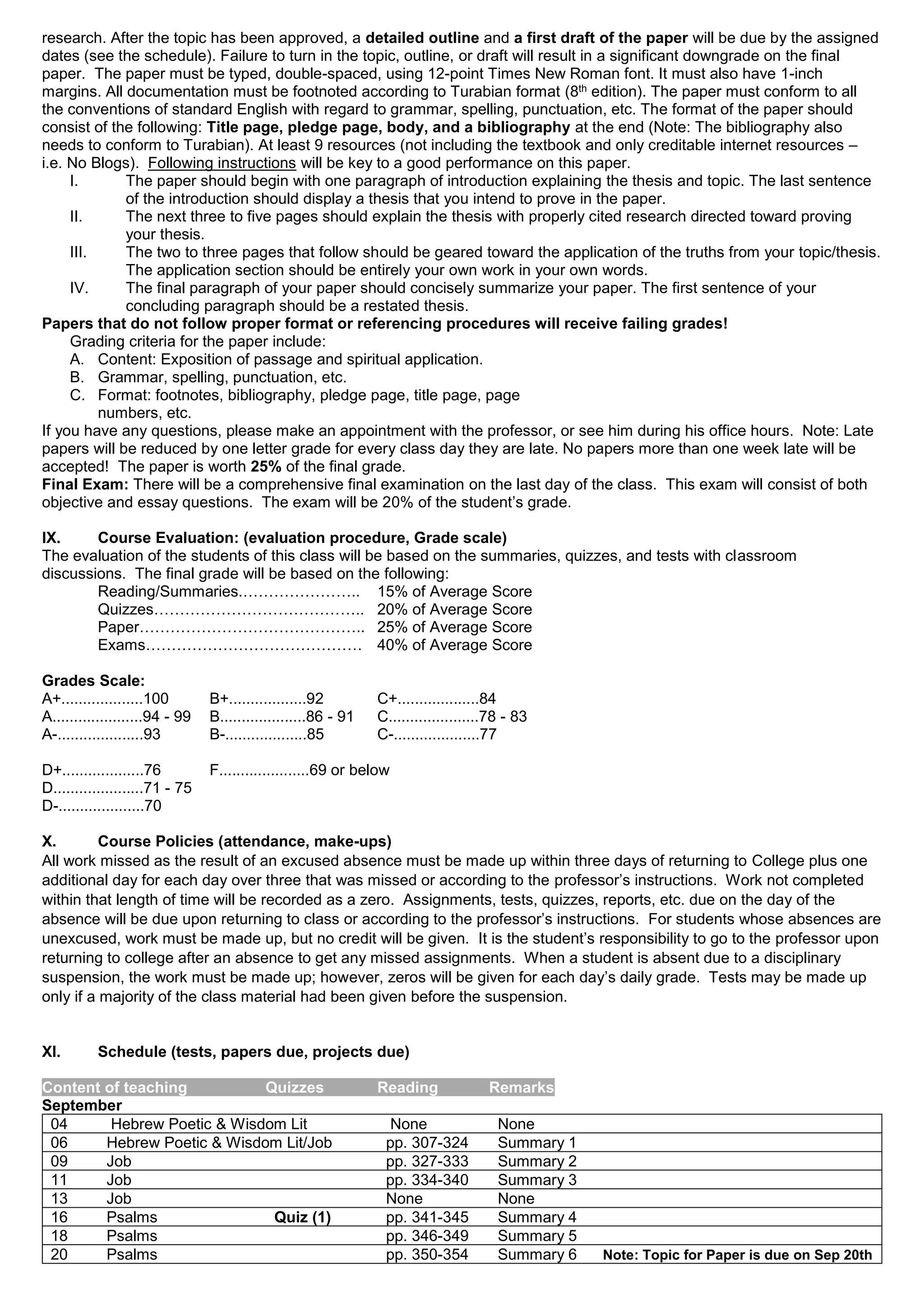 BI 202; Old Testament Survey-2; Course Syllabus copy; Fall 2024; Dr ...