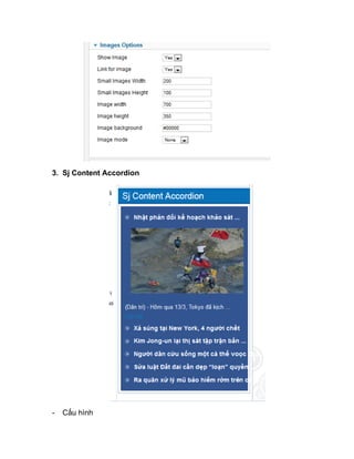 3. Sj Content Accordion
- Cấu hình
 
