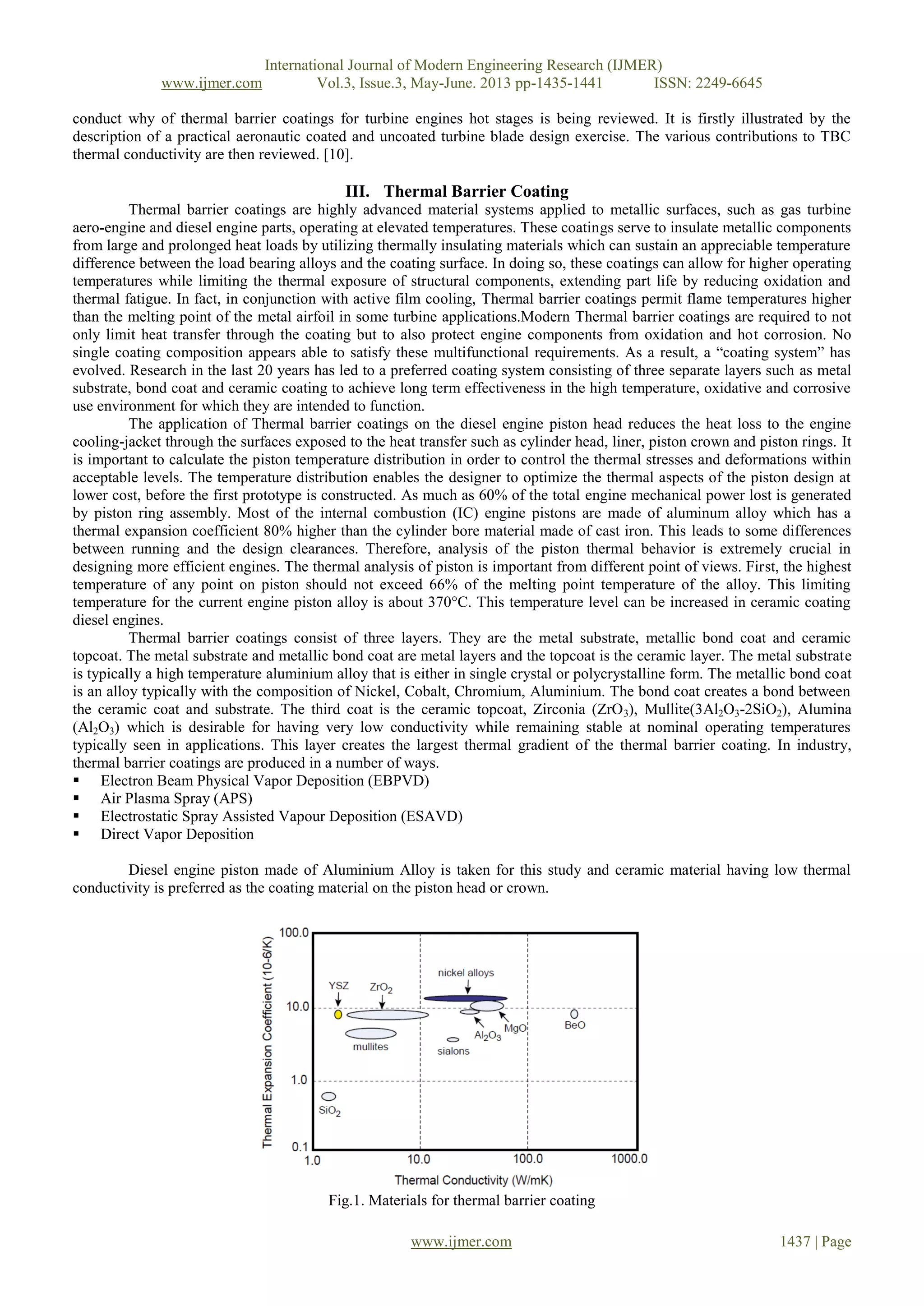 Thermal barrier Analysis in Diesel | PDF