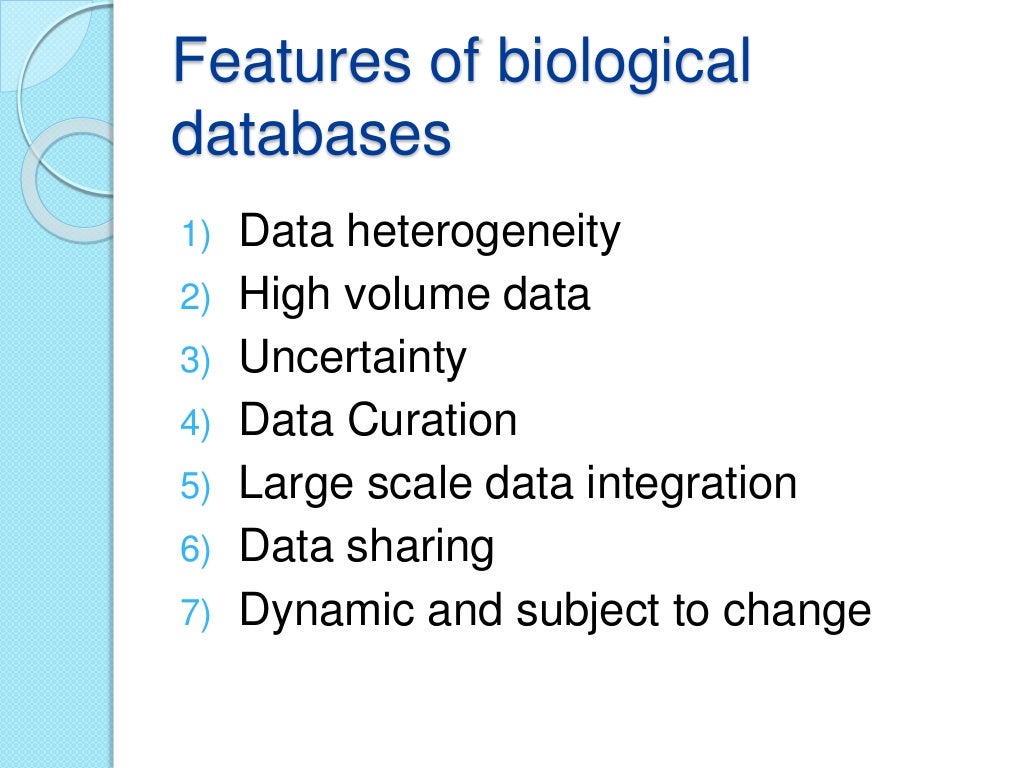 databases in bioinformatics