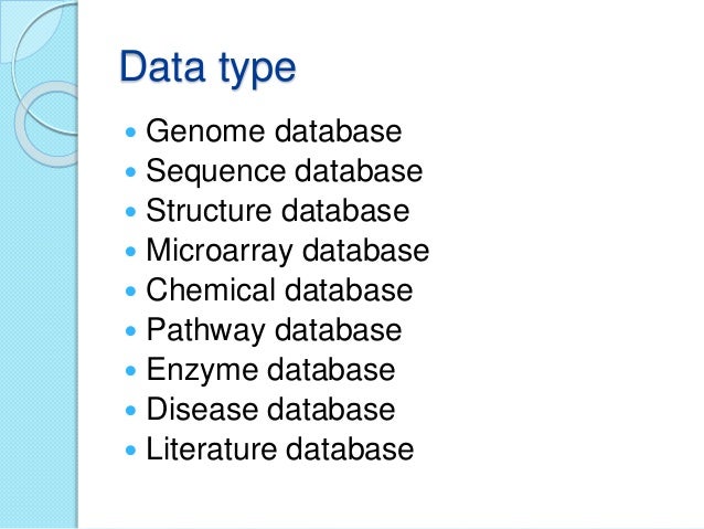 Databases In Bioinformatics Databases In Bioinformatics