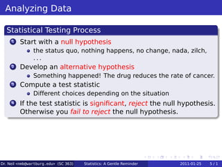 Stats Reminder Statistics: A Gentle Reminder | PDF