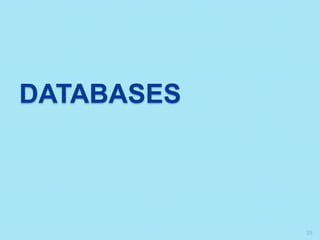 DATABASES
29
 