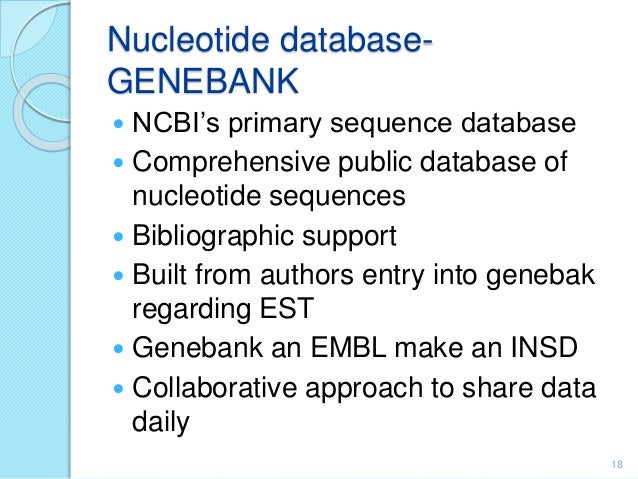 Biological Sequence Databases Biological Sequence Databases