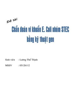 Sinh vieân : Löông Theá Thònh
MSSV : 05126112
 
