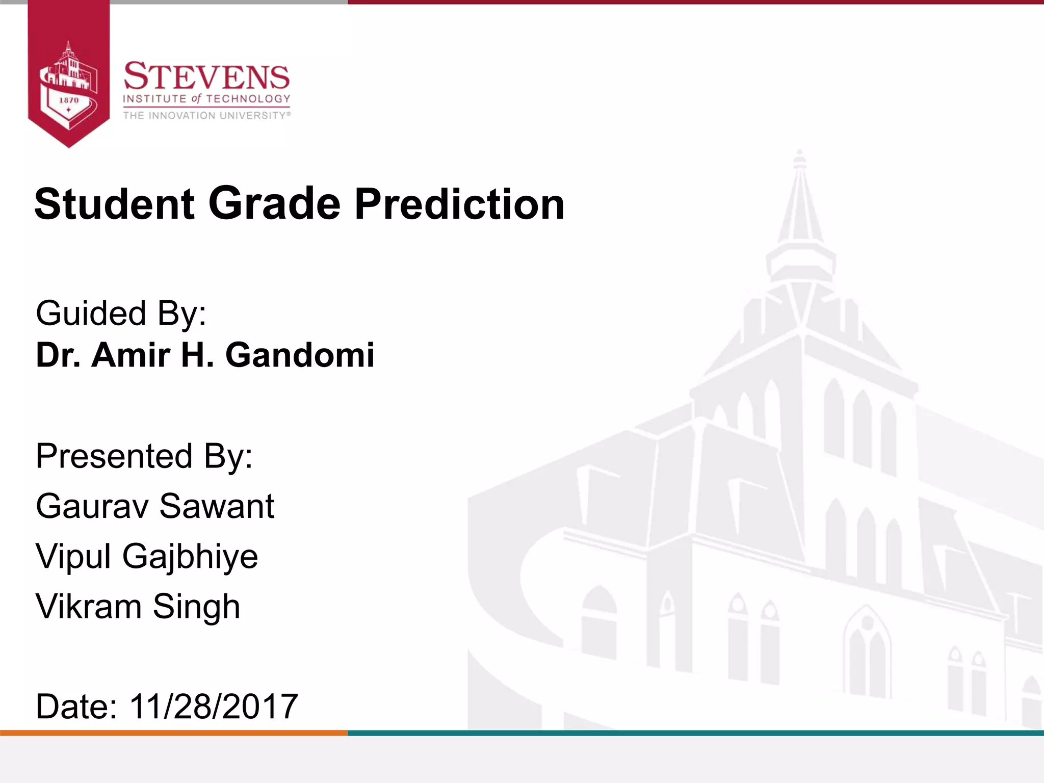 Student Grade Prediction | PPTX
