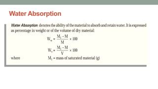 Water Absorption
 