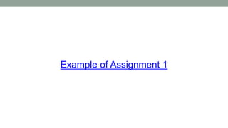 Example of Assignment 1
 