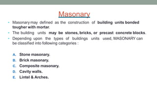 Modern Masonry Construction in Buildings | PDF