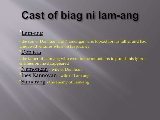 Tauhan Sa Kwento Ng Biag Ni Lam Ang