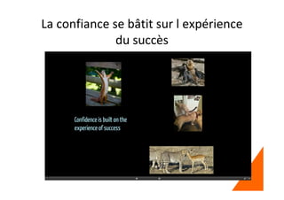 La confiance se bâtit sur l expérience
du succès
 